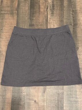 croft & barrow Charcoal Knit Pocket Skort